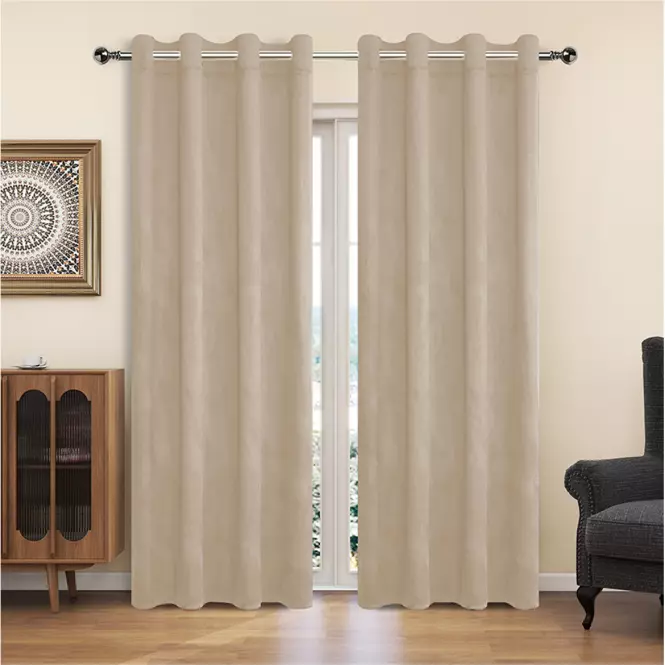 Függöny karikákkal YC11932/200G/027/140x250 cm bézs