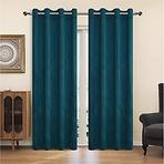Függöny karikákkal YC11932/200G/064/140x250 cm türkizkék