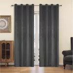 Függöny karikákkal YC11940/200G/117/140x250 cm szürke