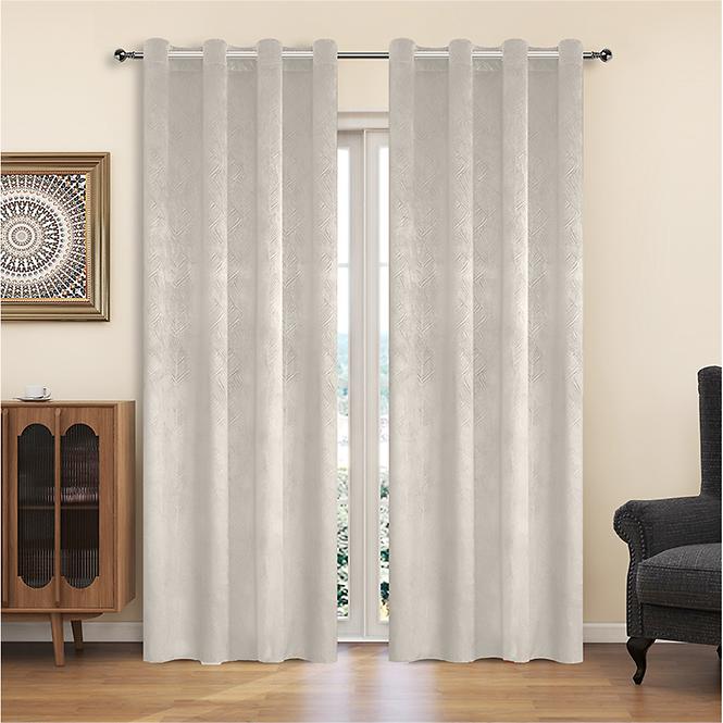 Függöny karikákkal YC11940/200G/200G/113/140x250 cm bézs