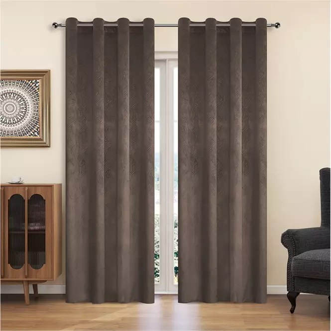 Függöny karikákkal YC11940/200G/120/140x250 cm bronz