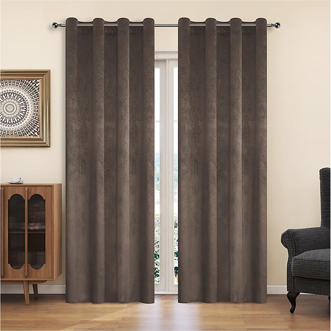 Függöny karikákkal YC11940/200G/120/140x250 cm bronz