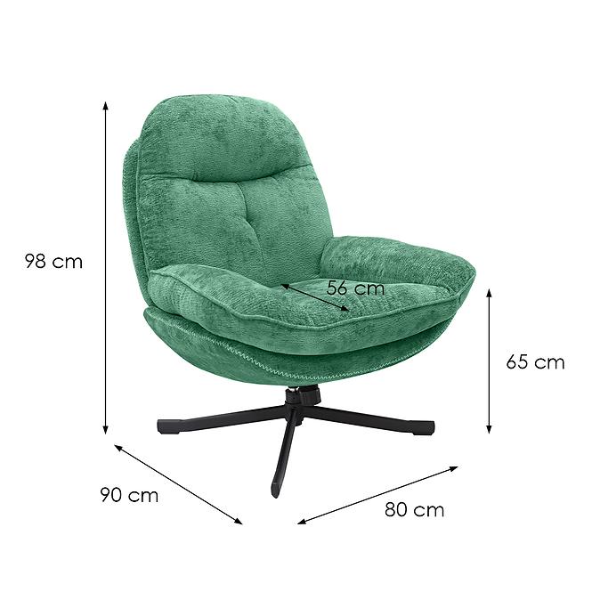 Fotel Karmen lábtartóval zöld,3