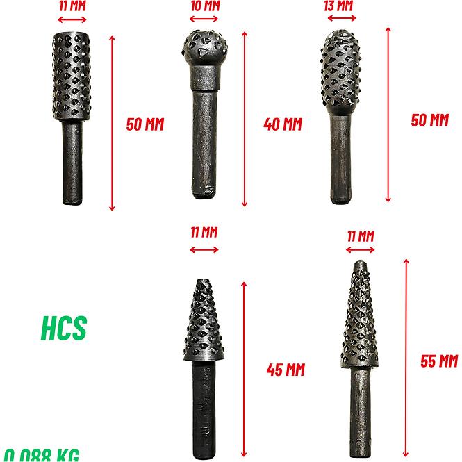 Fa marószerszám készlet 5 db,7