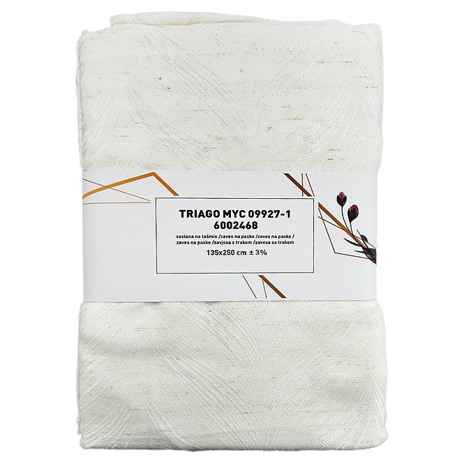 Függöny szalagon Triago MYC09927/1 135x250 cm krémszínű