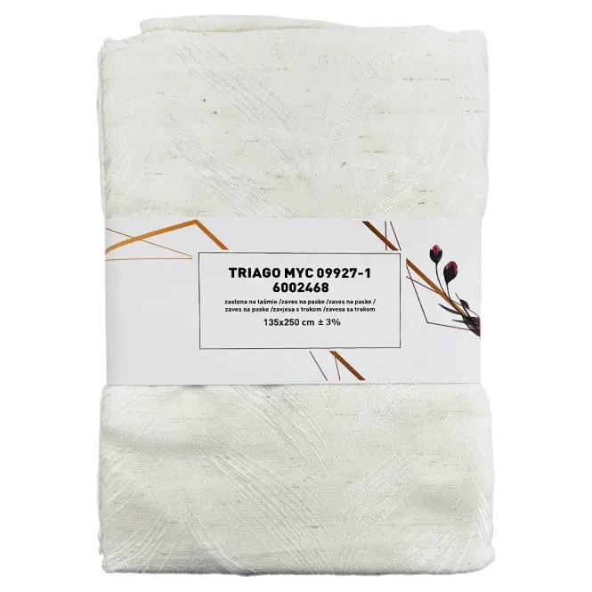 Függöny szalagon Triago MYC09927/1 135x250 cm krémszínű