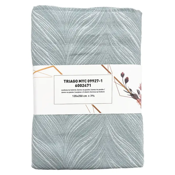 Függöny szalagon Triago MYC09927/1 135x250 cm világoskék