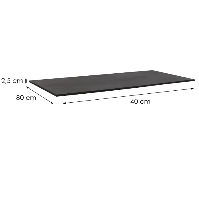 Asztallap fekete TT SW503 9544 140x80 cm fekete