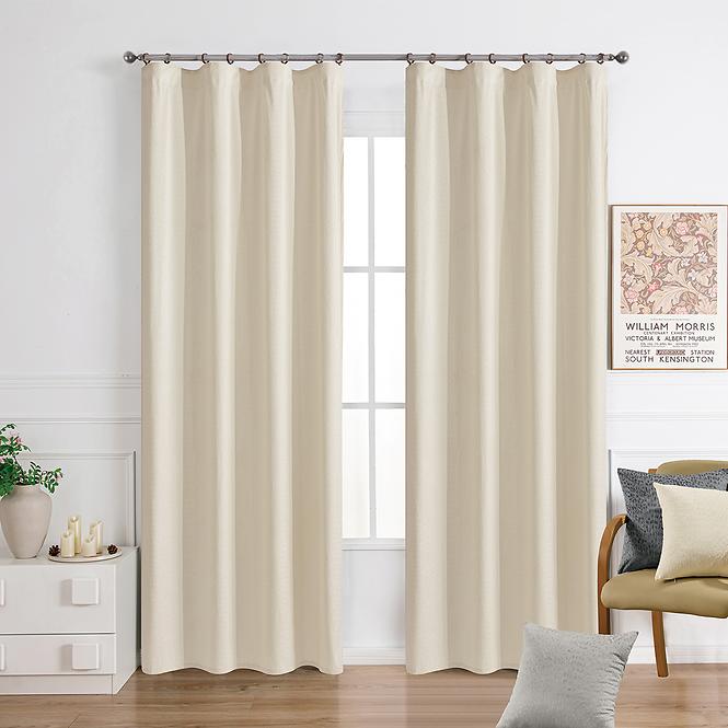 Függöny szalagon EMMA VET447/1/210GSM 140x250 cm krémszínű