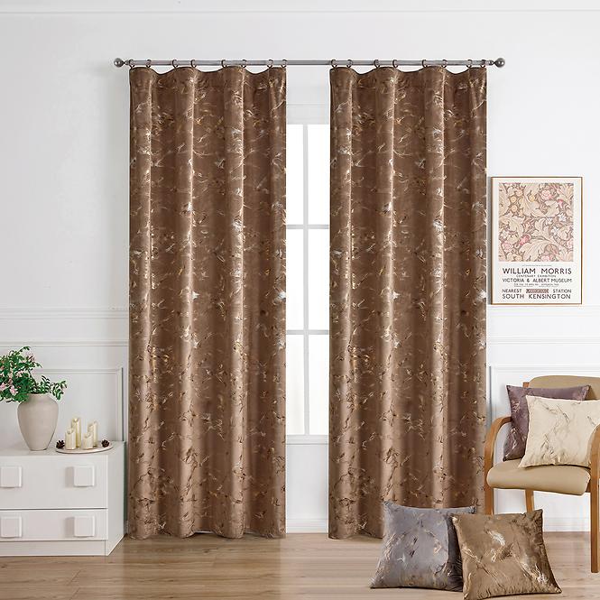 Függöny szalagon GOLDY VET479/2/210GSM 140x250 cm barna