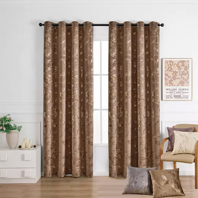 Függöny karikákon GOLDY VET479/2/210GSM 140x250 cm barna