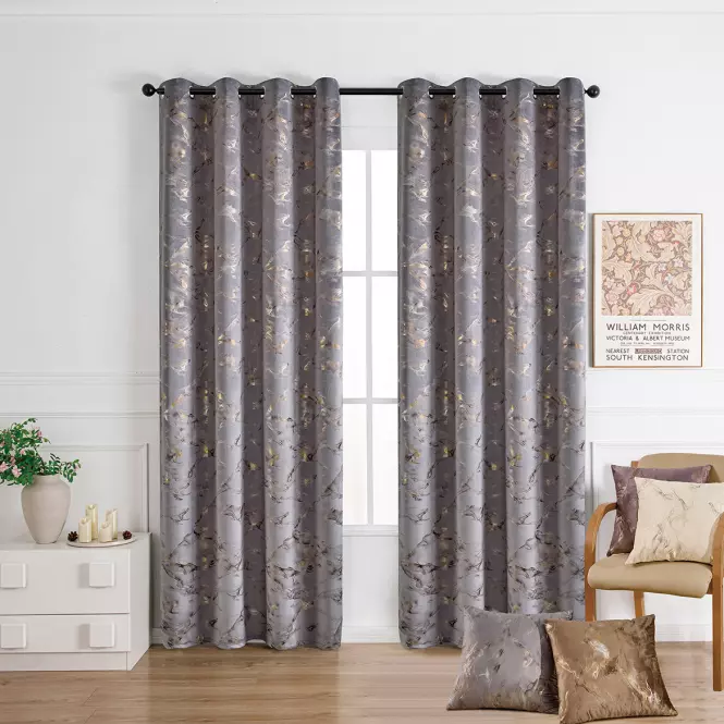 Függöny karikákon GOLDY VET479/4/210GSM 140x250 cm szürke