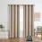 Függöny karikákon SOFI VET476/4/210GSM 140x250 cm bézs