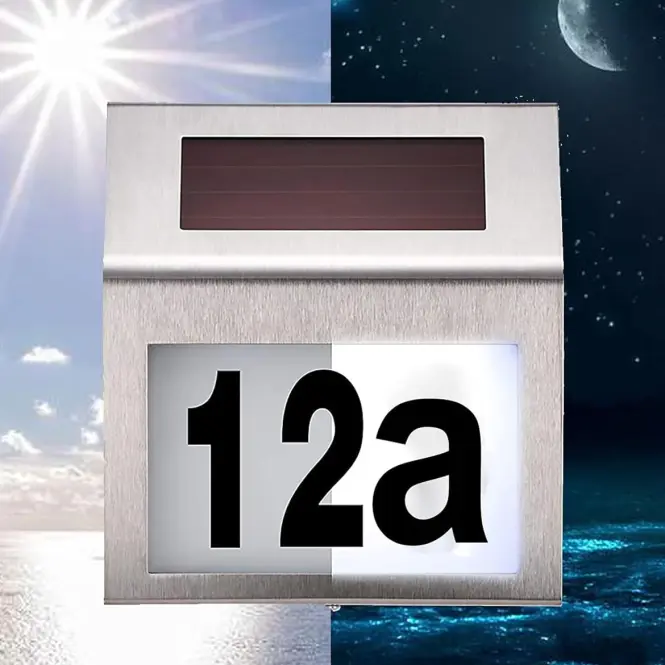 Napelemes lámpa Házszám Broy 46827 Chrome,9