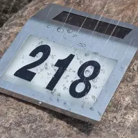 Napelemes lámpa Házszám Broy 46827 Chrome