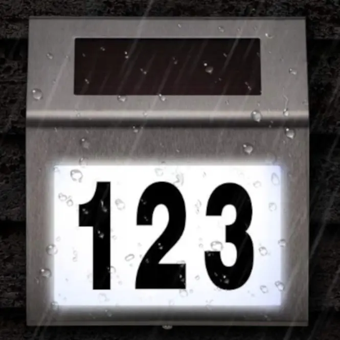 Napelemes lámpa Házszám Broy 46827 Chrome