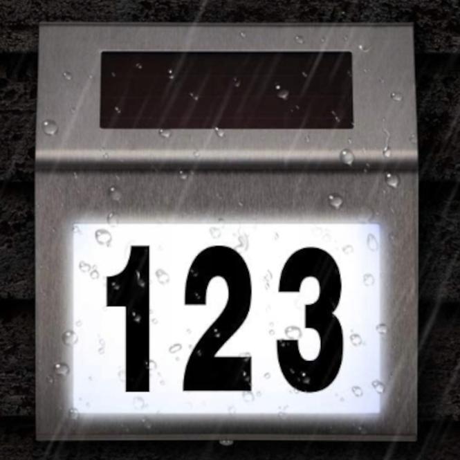 Napelemes lámpa Házszám Broy 46827 Chrome,6
