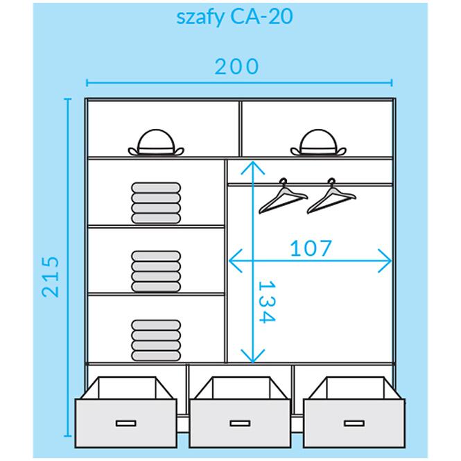 Szekrény Canada CA-1-200 artisan