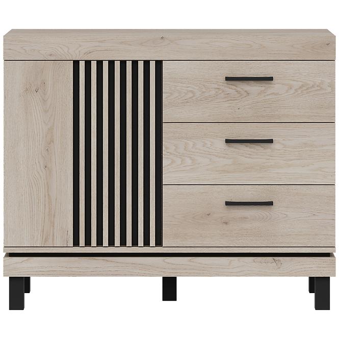 Komód Mati Mi03 Tölgy Crem/Fekete,4