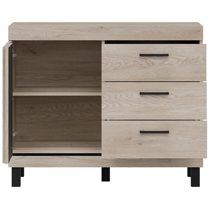 Komód Mati Mi03 Tölgy Crem/Fekete,5