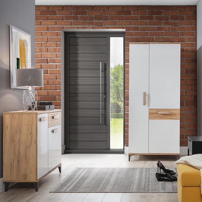Komód Snobi Sb02 Tölgy Craft/Alpesi Fehér,4