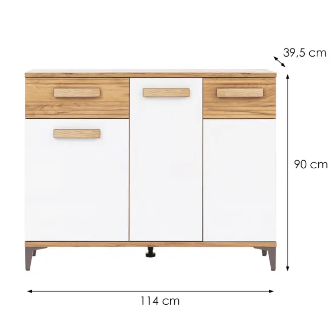 Komód Snobi Sb03 Tölgy Craft/Alpesi Fehér
