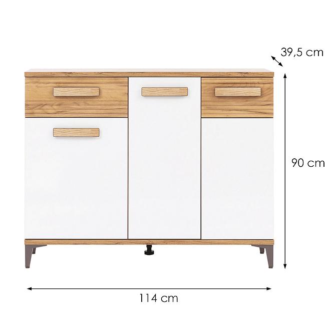 Komód Snobi Sb03 Tölgy Craft/Alpesi Fehér