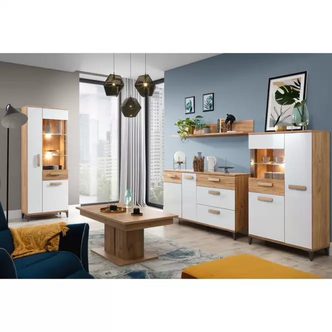 Falipolc Snobi Sb12 Tölgy Craft/Alpesi Fehér,4