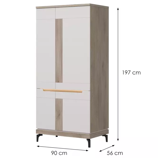 Szekrény 2d Aston An11 Tölgy/Kasmír,4