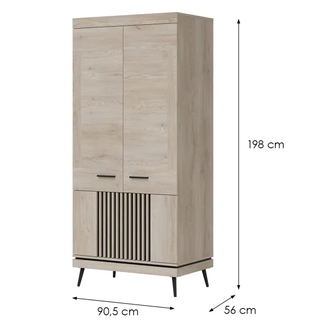 Szekrény Mati Mi10 Tölgy Crem/Cz