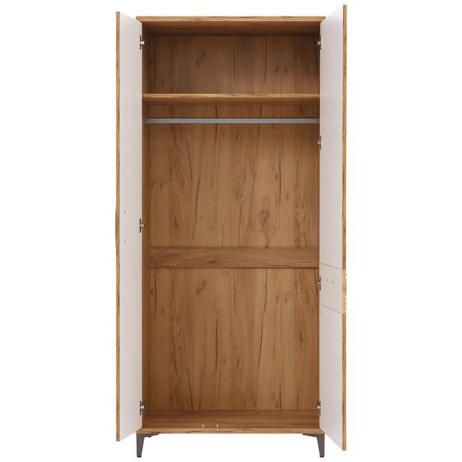 Szekrény Snobi Sb11 Tölgy Craft/Alpesi fehér,4