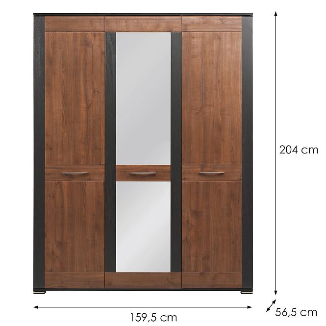 Szekrény 3d Naomi Na-8 Dió/Wenge,2