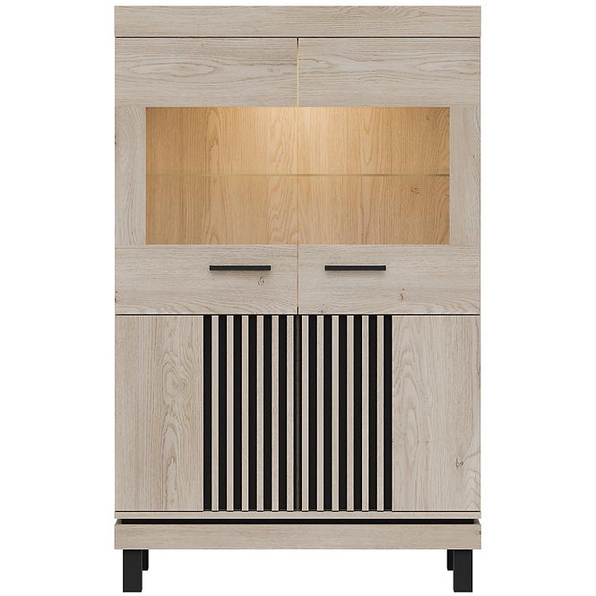 Vitrin Niska Mati Mi06 Tölgy Crem/Cz,4