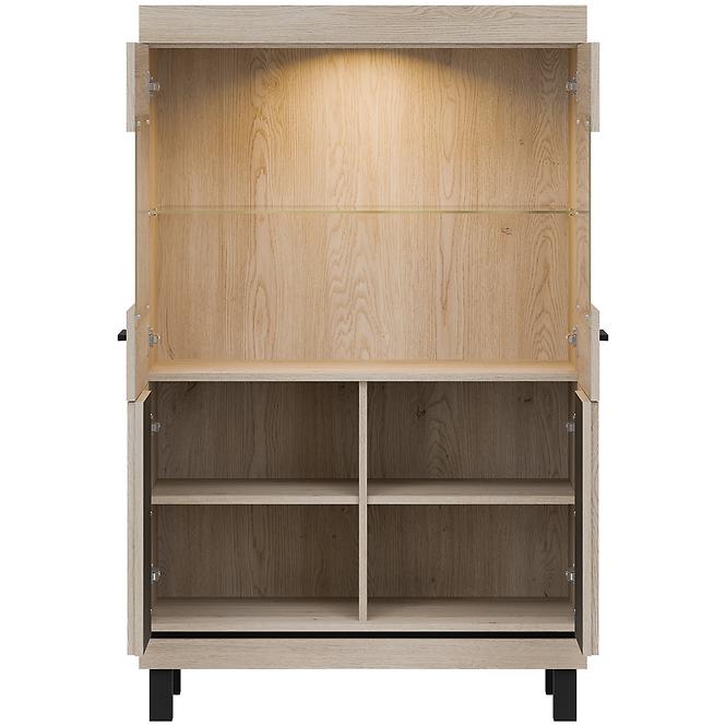 Vitrin Niska Mati Mi06 Tölgy Crem/Cz,5