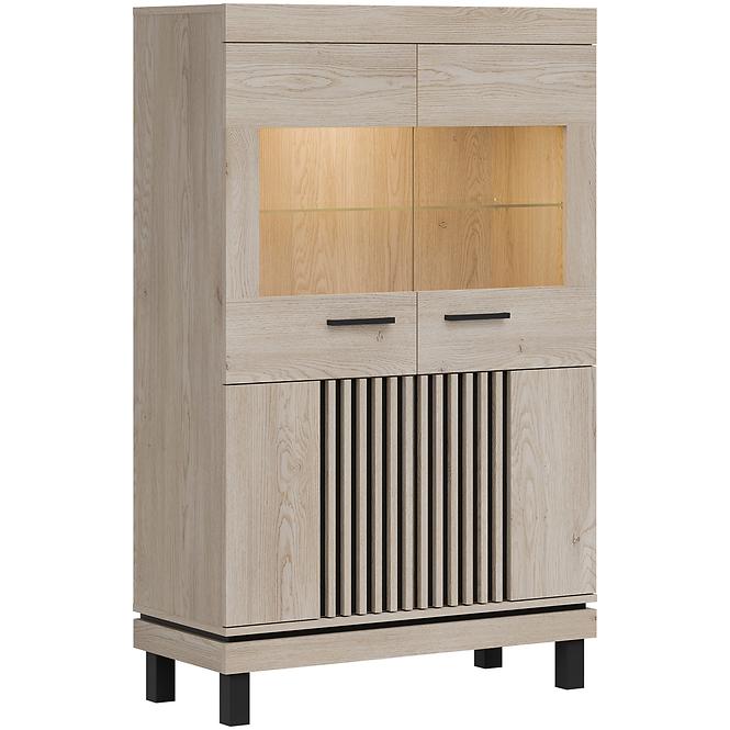 Vitrin Niska Mati Mi06 Tölgy Crem/Cz,6