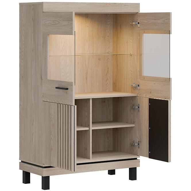 Vitrin Niska Mati Mi06 Tölgy Crem/Cz,7