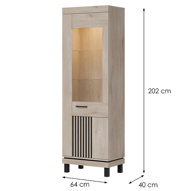 Vitrin Mati Mi07 Tölgy Crem/Cz