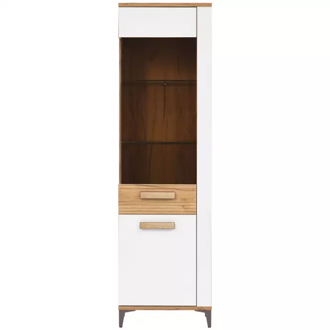 Vitrin L Snobi Sb08 Tölgy Craft/Alpesi fehér