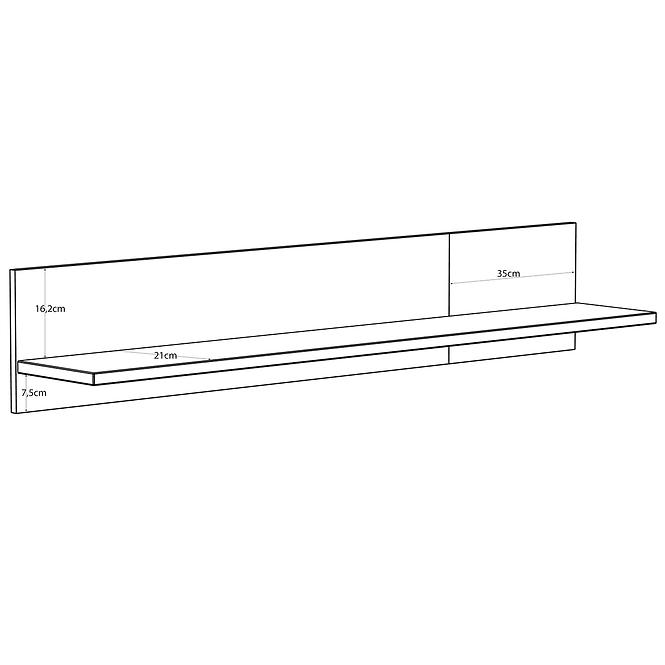 Függesztett polc Palmerston LBDB01-M846
