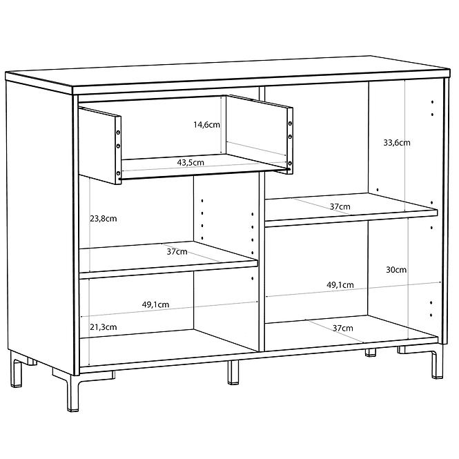 Komód Palmerston BITK221R-M846,5