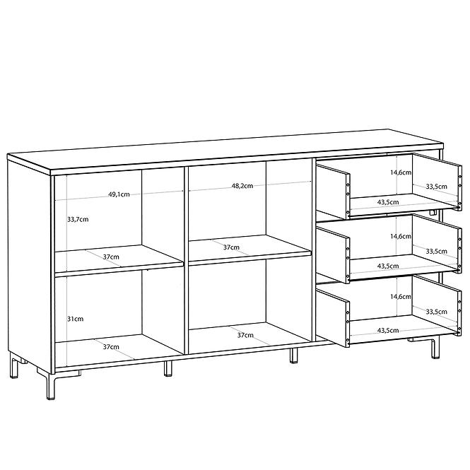 Komód Palmerston BITK231R-M846,5