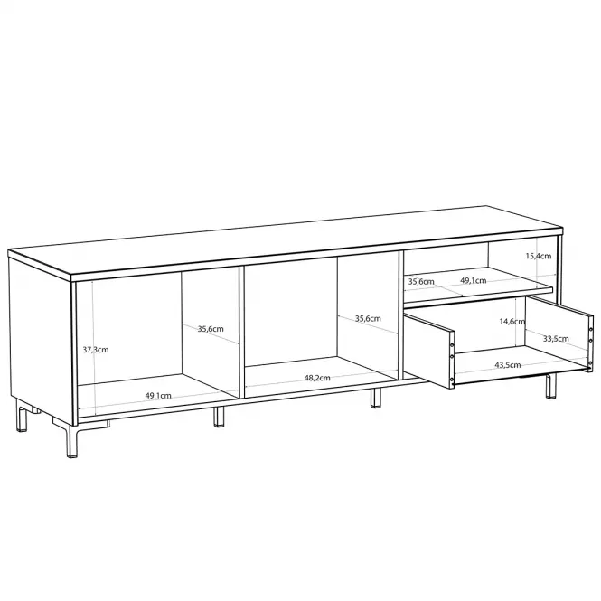 Szekrény RTV Palmerston BITT121L-M846,6