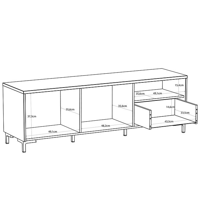 Szekrény RTV Palmerston BITT121L-M846,6