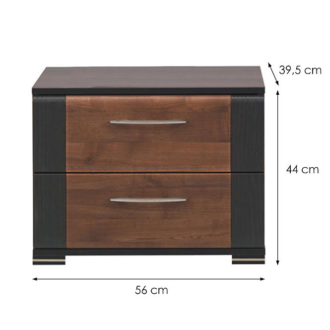 Éjjeliszekrény Naomi Na-14 Dió/Wenge,2