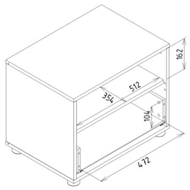 Éjjeliszekrény Lionel Li13 tölgy S./ Fehér,3