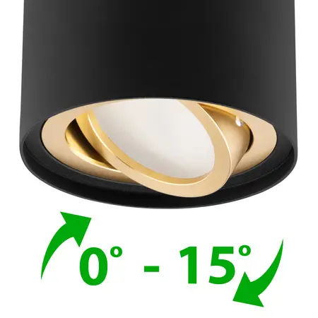Lámpa Amat 115mm Black/Gold O K1