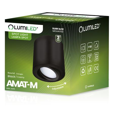 Lámpa Amat 84mm Black O K1,3
