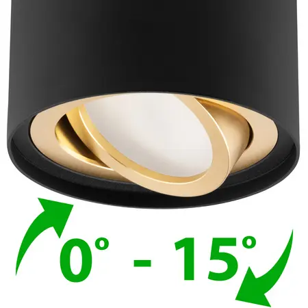 Lámpa Amat 84mm Black/Gold O K1