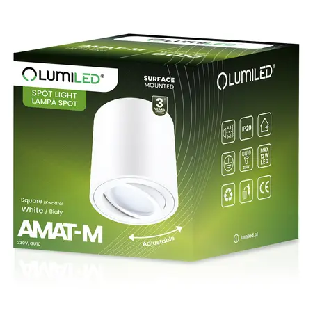 Lámpa Amat 84mm White O K1,3