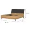 Ágy Ate At15/160 tölgy/Fekete,2